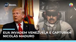 EUA assumem controle da Venezuela após captura de Maduro; forças armadas atacaram Caracas|#SBTBrasil