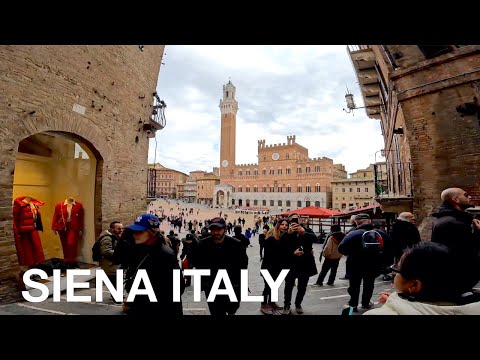 SIENA ITALY WALKING TOUR /IN 4K /ASMR