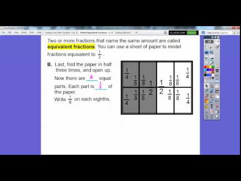 Model Equivalent Fractions - Lesson 9.6