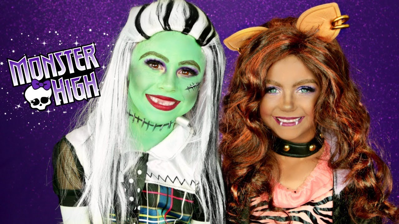 Watch video Monster High Frankie Stein and Clawdeen Wolf Costumes and Makeup Now Monster High Frankie Stein and Clawdeen Wolf Costumes and Makeup