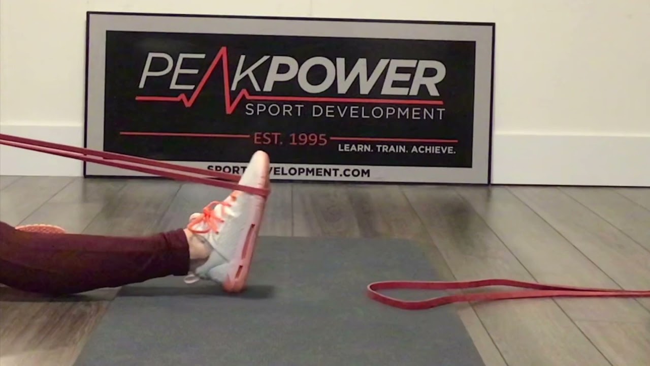 Banded Ankle Stability - Dorsiflexion, Plantar Flexion, Eversion, Inversion - YouTube