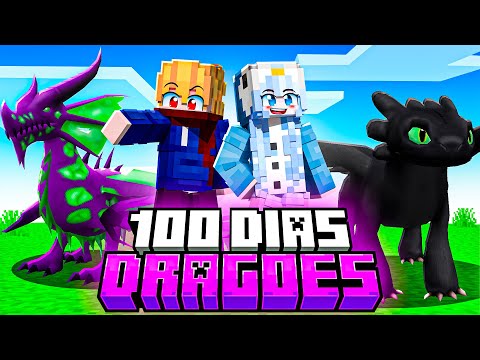 SOBREVIVENDO 100 DIAS COM DRAGÕES EM DUPLA NO MINECRAFT!