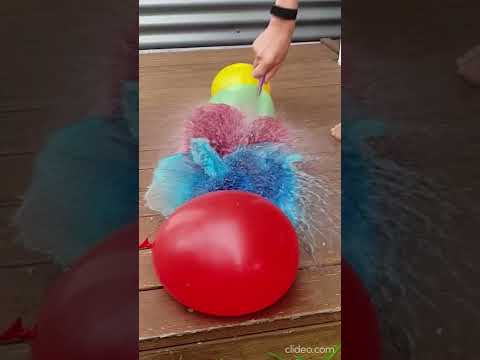 Epic 5x water balloon slow motion reverse
