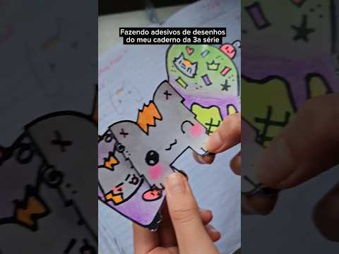 Como fazer adesivos caseiros bem simples com fita adesiva #adesivo #stickers #adesivocaseiro