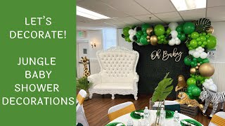 Download the video "Setup With Me - Jungle Baby Shower Decorations | Time-Lapse Video"