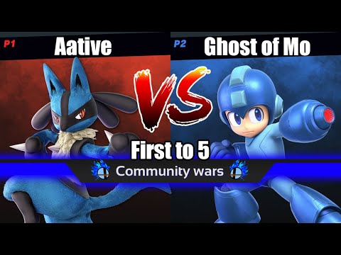 Community wars round 3 - Aative (Lucario, Mewtwo) Vs. Ghost of Mo (Mega Man, Lucario)