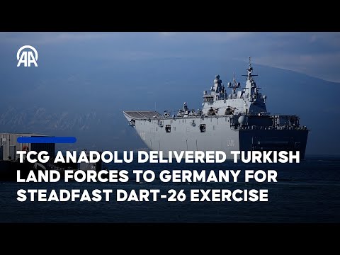 TCG Anadolu delivered Turkish land forces to Germany for Steadfast Dart-26 exercise