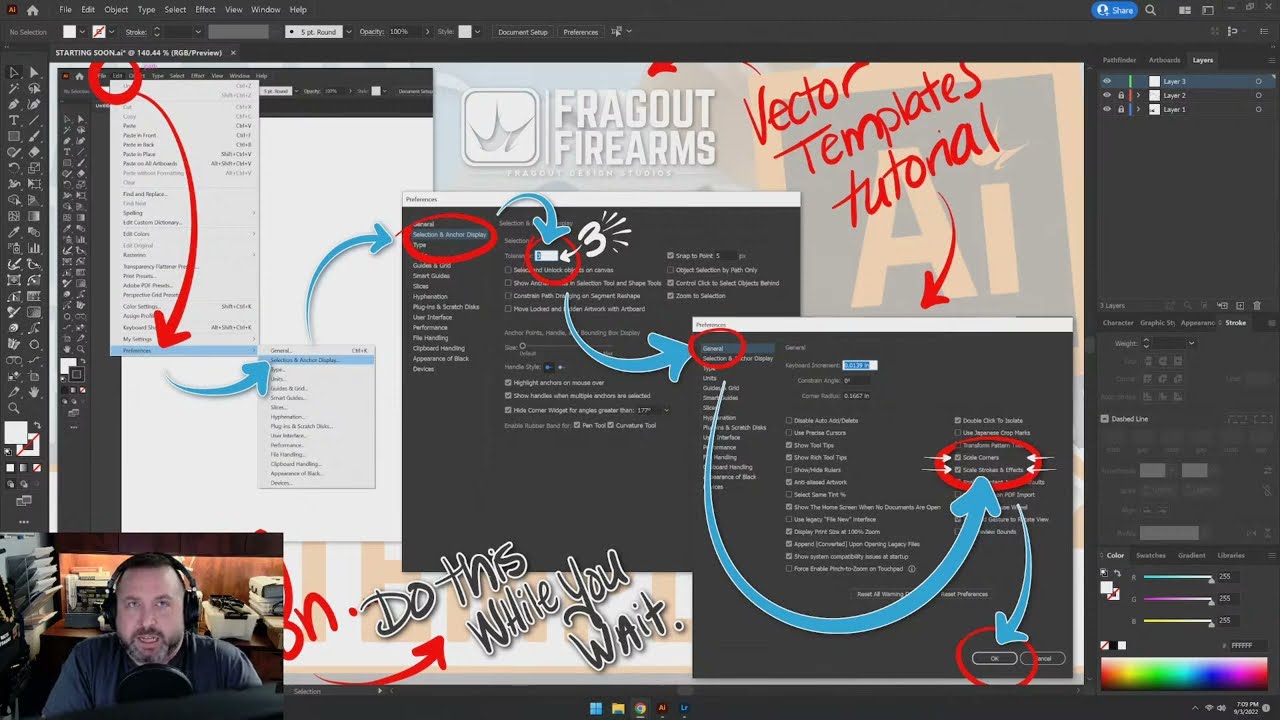How to Design Vector Gun Templates for Fiber Laser Engraving in Adobe Illustrator | Fragout Design