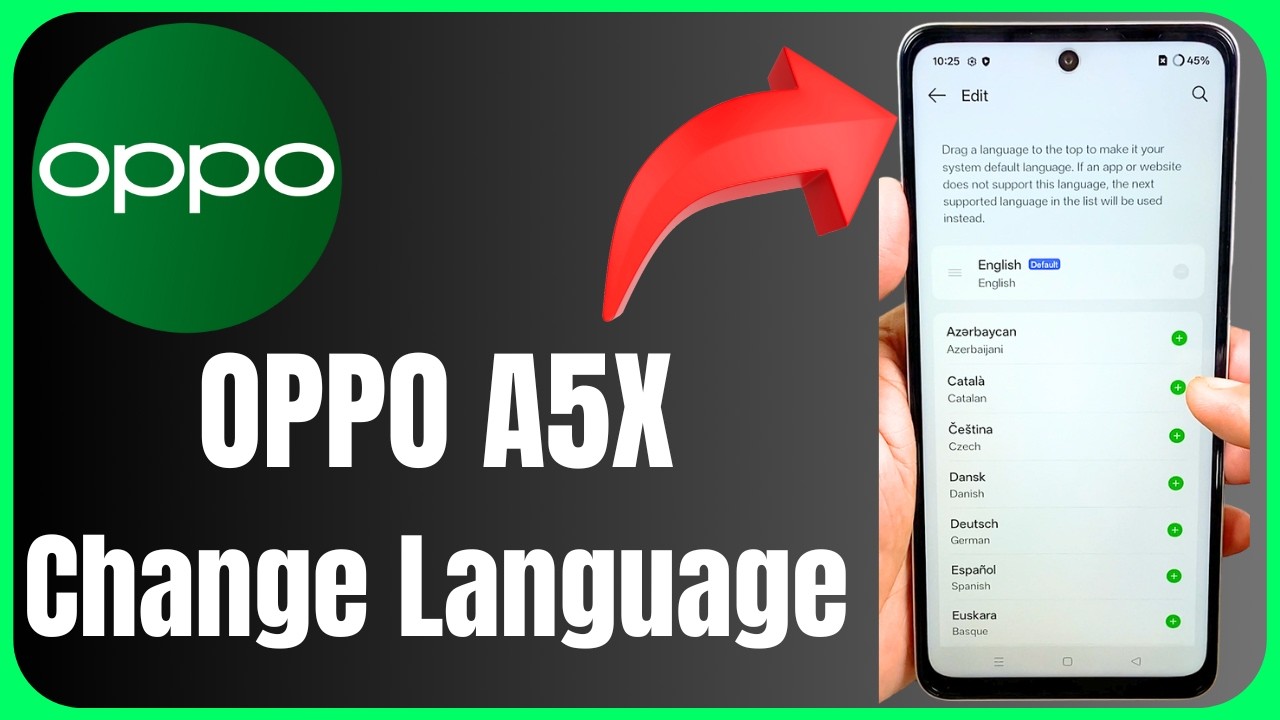 🌐 How to Change Language on Oppo A5X in 1 Minute! ⏱️