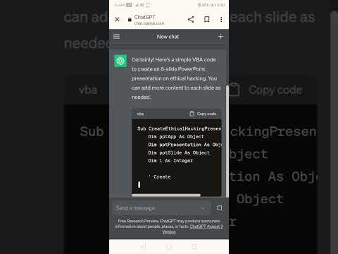 How to make ppt using chatgpt Part 1  #ppt #chatgpt