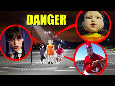 SI VOUS VOYEZ MERCREDI ADDAMS, SKIBIDI BOP, ET LA POUPÉE SQUID GAME DANS LA VRAIE VIE, COUREZ !