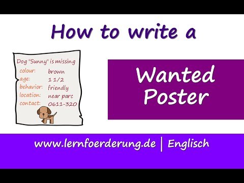 How to Write a Wanted Poster - Dog 