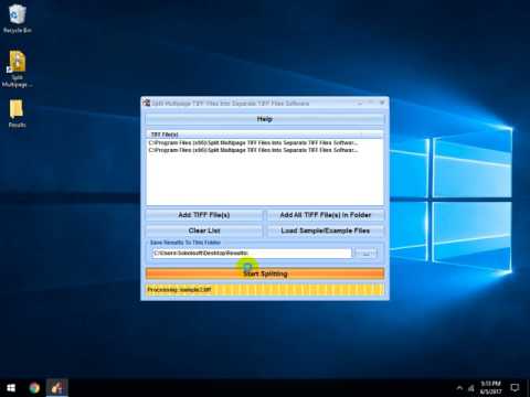 Split Multipage TIFF Files Into Separate TIFF Files Software