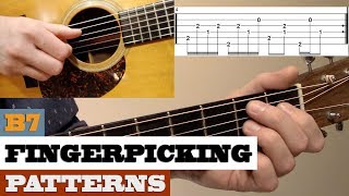 “B7 Fingerpicking Patterns – 5 Examples” | Charlie Parr Style – Fingerpicking Guitar Lesson with TAB