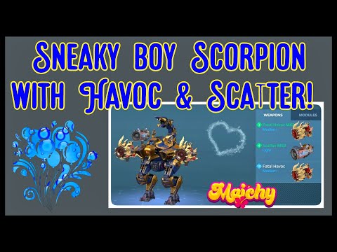War robots – Scorpion with Havoc and Scatter + Sneaky boy captures beacons! :P lol WR Gameplay
