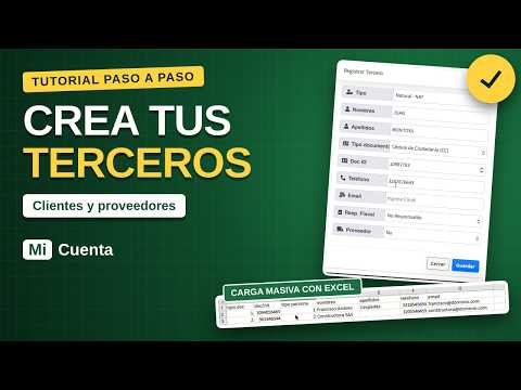 Cómo crear terceros en MiCuenta