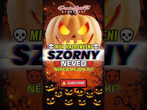 KVÍZ: 👻Mi a HALLOWEEN SZÖRNY NEVED?🎃Most KIDERÜL! #shorts #trending #kvíz