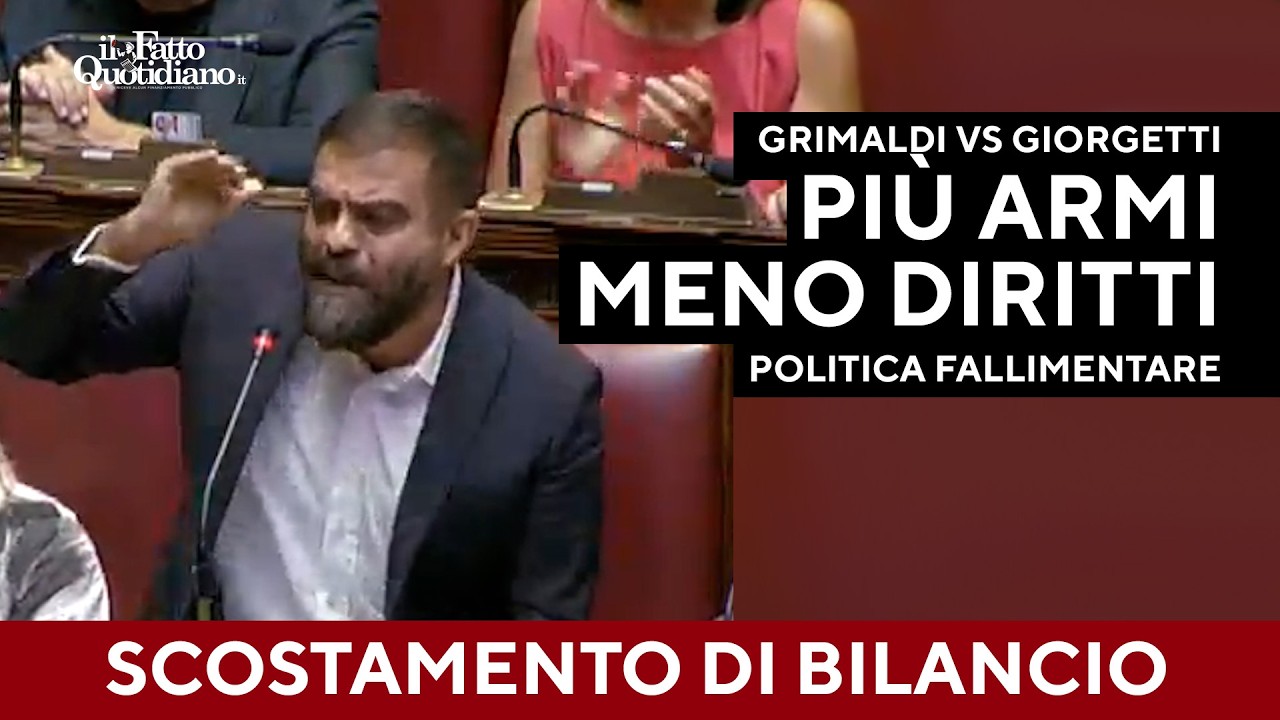 Grimaldi: "Più armi e meno diritti. Con voi paese senza politica industriale"