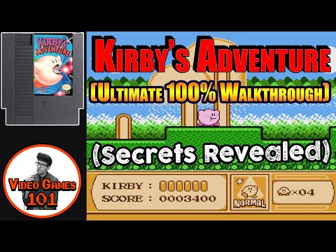 Kirby's Adventure Walkthrough 100% Guide | Full Game | Video Games 101)