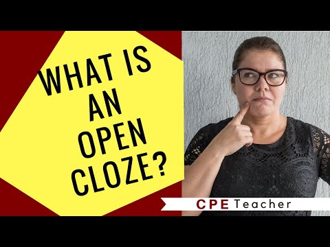 The open cloze style of exercise used  Cambridge English Exams