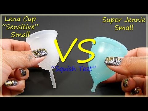 Lena Cup Sensitive Sm vs Super Jennie Sm "Squish Test" - Menstrual Cups