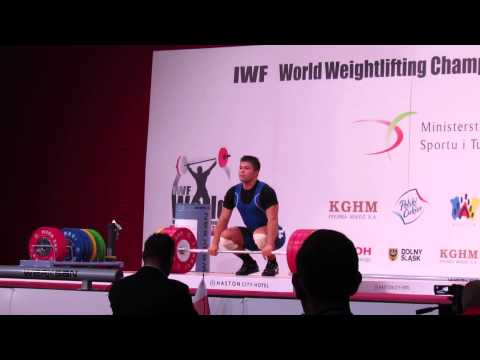 Vladimir Sedov snatch and c&j in WWC 2013 Poland
