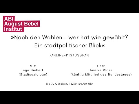 Mitschnitt der Diskussion »Nach den Wahlen – wer hat wie gewählt? Ein stadtpolitischer Blick«