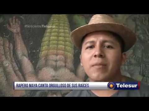Rapero Maya Canta Orgulloso de Sus Raices Entrevista en TELESUR (El Maya)