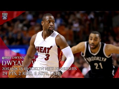 2015.12.28 vs Brooklyn Nets Dwyane Wade Highlights, 24 pts