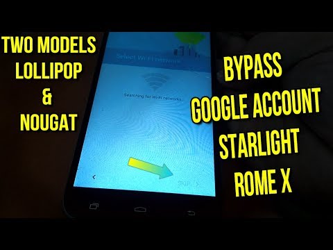 Bypass google account starlight Rome X تخطي حساب جوجل ستارلايت