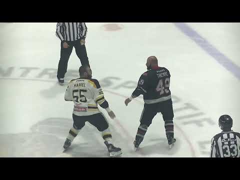 Fight/Bagarre Dave Hamel vs Martin Trempe 29 octobre 2022