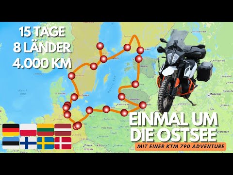Mit dem Motorrad um die Ostsee - 4000 km, 8 Länder, 15 Tage