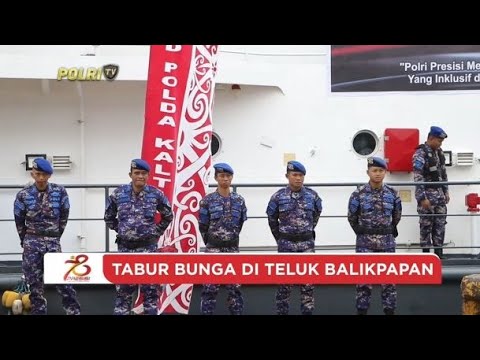TABUR BUNGA DI TELUK BALIKPAPAN POLDA KALTIM
