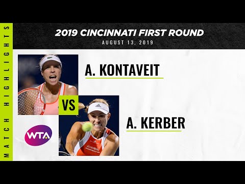 Теннис Angelique Kerber vs. Anett Kontaveit | 2019 Cincinnati First Round | WTA Highlights