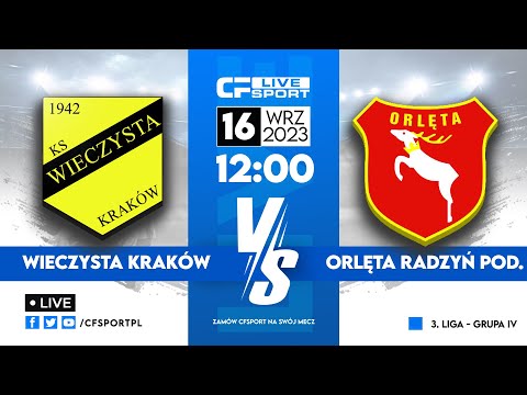 3 LIGA NA ŻYWO: Wieczysta Kraków - Orlęta [TRANSMISJA WIDEO]