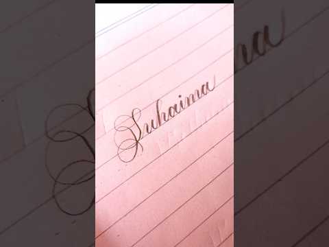 Request Done (Suhaima) with pencil #shorts #cursive #youtubeshorts #reels #handwriting #viral
