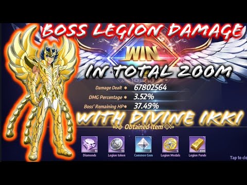 Saint Seiya: Awakening - Lv 150 Boss Legion High Damage 201M! (67M each) Divine / God Cloth Ikki!
