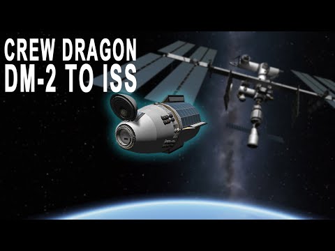 SpaceX Crew Dragon DM-2 launches Astronauts to ISS - KSP simulation