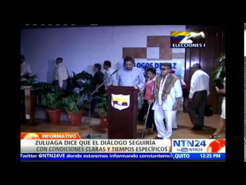 Óscar Iván Zuluaga anuncia que continuará con los diálogos de paz con las FARC pero con condiciones