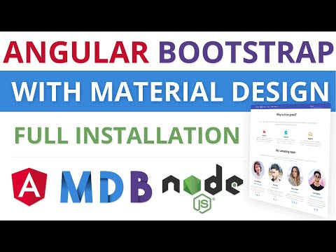 Angular Bootstrap With Material Design - Beginner Tutorial | Full Installation of MDB Angular