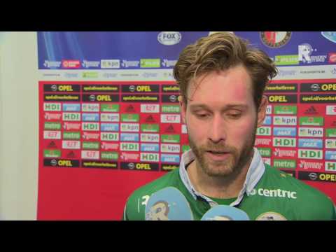 Thomas Verhaar na afloop van Feyenoord - Sparta