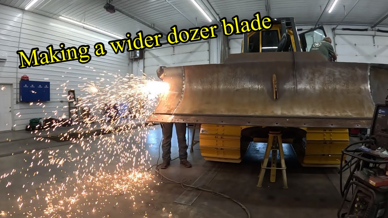 Widening a Dozer blade in a hurry so it can make the last shipment of the season to Nome Alaska!