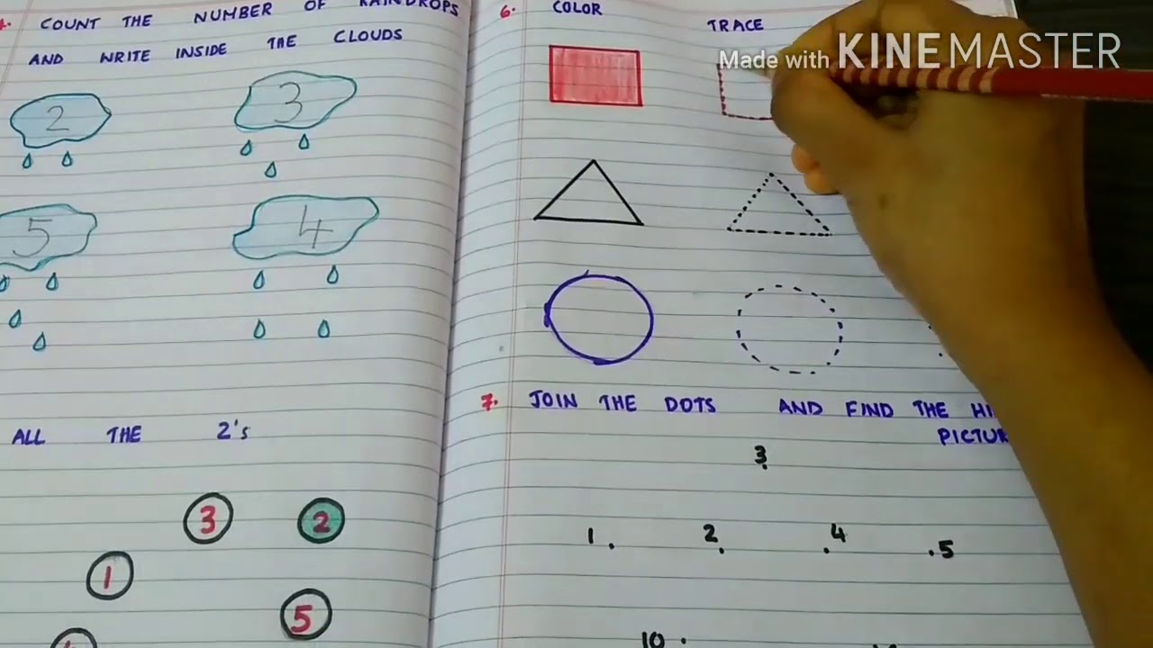 Daily practice worksheets for pre nursery class || kindergarten worksheets