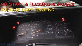Chevy Truck - No Start, Flickering Lights & Gauges - Voltage Drop Testing