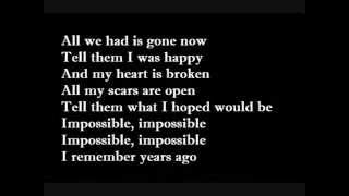 Lorenzo Fragola - Impossible (lyrics)
