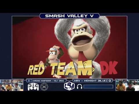 Smash Valley V Wii U Doubles - Kingfisher + Volt (Red) vs Mav + Midnight (Blue) - Losers Semis