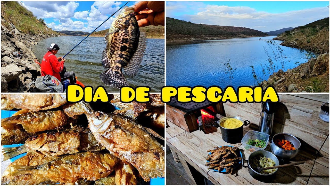 PESCARIA topada longe de casa + JANTAR NORDESTINO , cuscuz com piaba frita