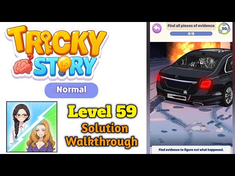 Tricky Normal Levels Level 59 Find all pieces of evidence solution screenshot
