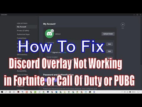 How To Fix Discord Overlay Not Working in Fortnite or Call Of Duty or PUBG