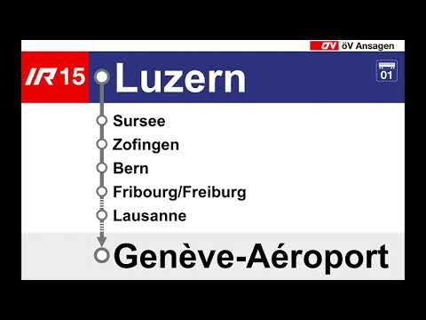 SBB Ansagen - IR 15 Luzern – Bern – Geneve-Aeroport